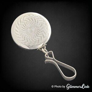 Vintage Ketcham McDougall Retractable Key Watch Holder Silver Tone Clip Reel Pin